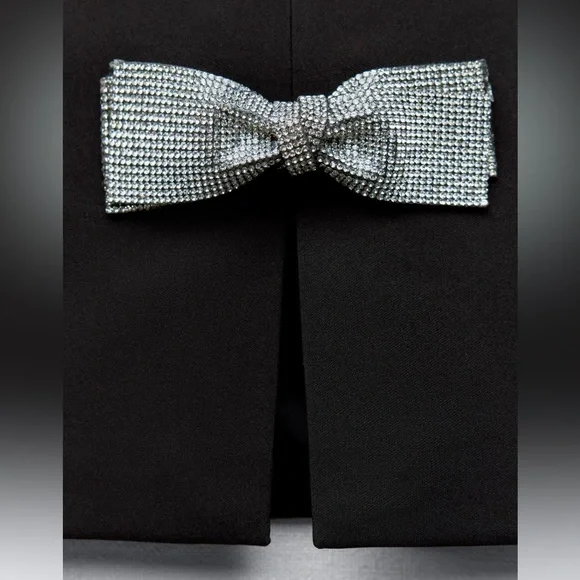 zara | black | rhinestone bow mini skirt - Picture 8 of 11